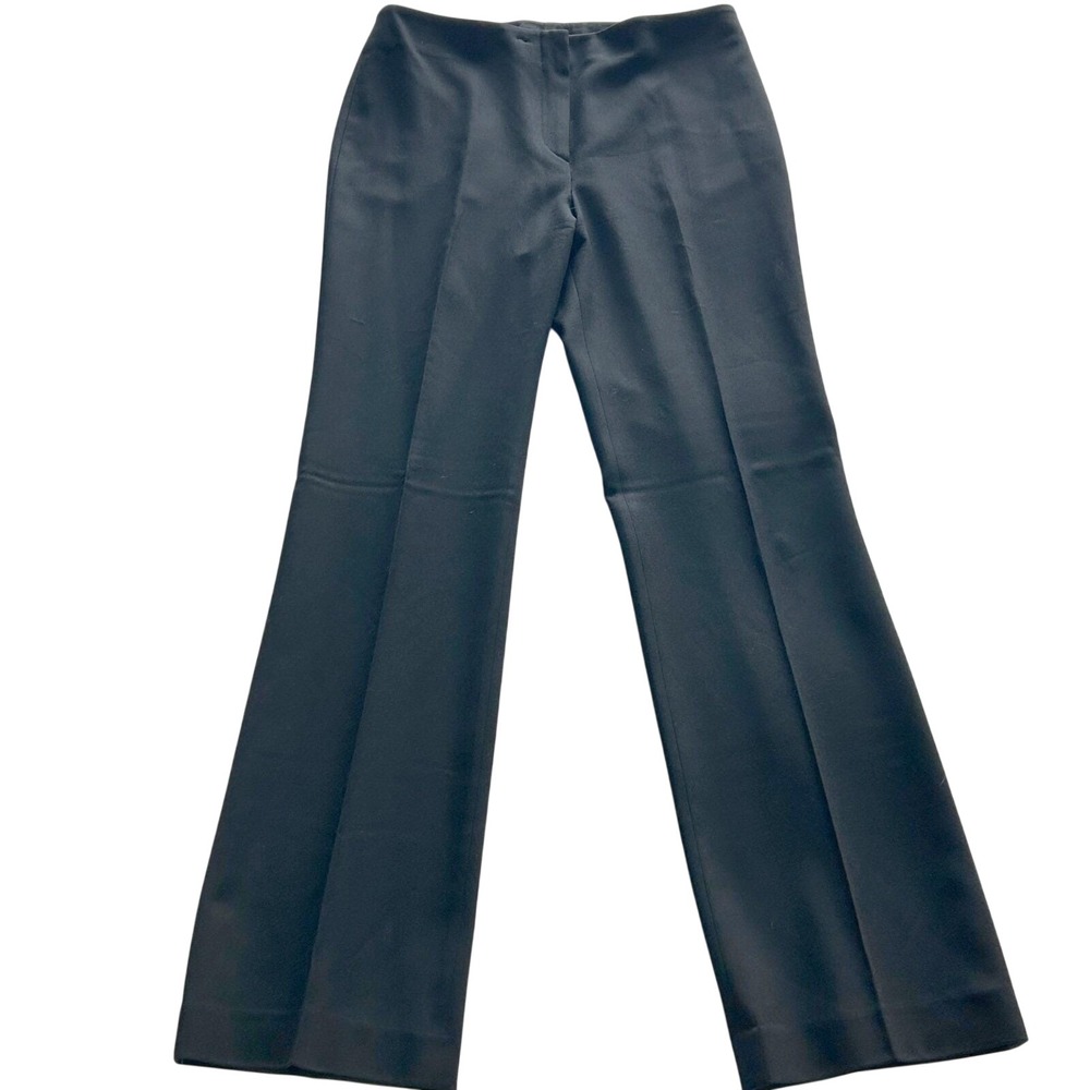 Burberry London Trousers Wms 6 Black Flare Leg Made‎ in France Y2K Quiet Luxury